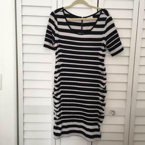 ECI Bodycon Side-Rouched Dress